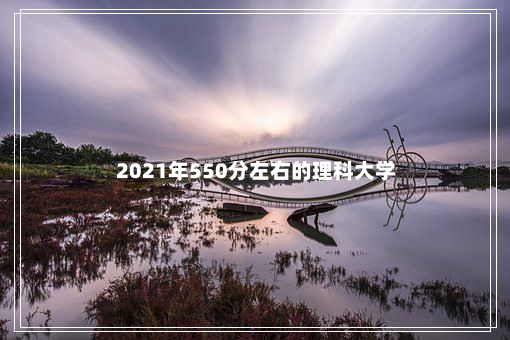 2021年550分左右的理科大学