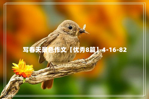 写春天景色作文【优秀8篇】4-16-82