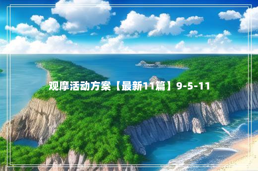 观摩活动方案【最新11篇】9-5-11