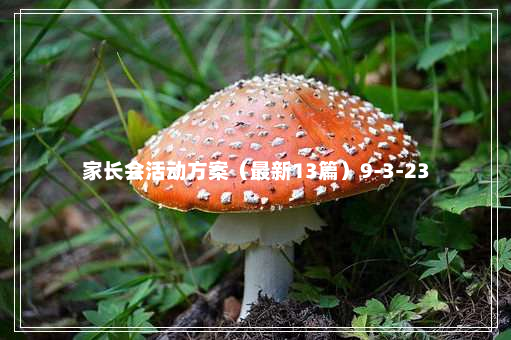 家长会活动方案（最新13篇）9-3-23