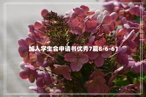 加入学生会申请书优秀7篇8-6-61