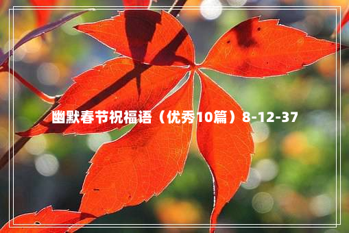 幽默春节祝福语（优秀10篇）8-12-37