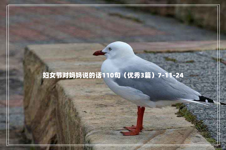 妇女节对妈妈说的话110句（优秀3篇）7-11-24