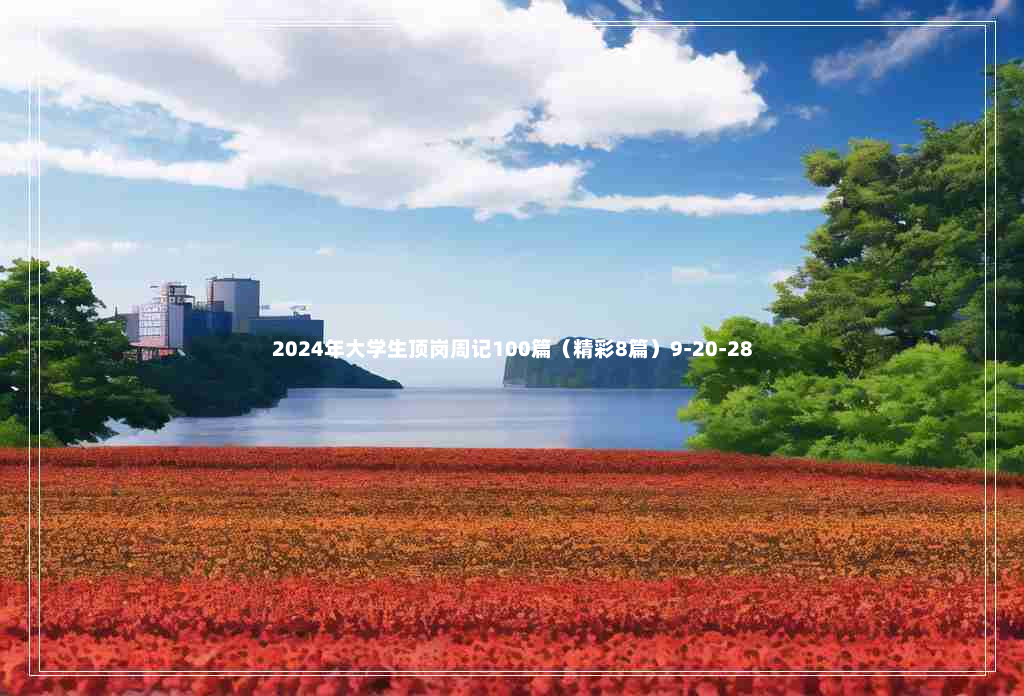 2024年大学生顶岗周记100篇（精彩8篇）9-20-28