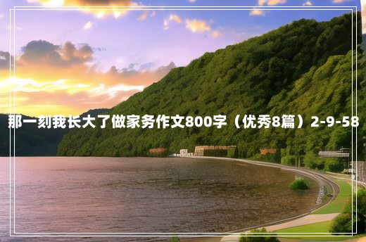 那一刻我长大了做家务作文800字（优秀8篇）2-9-58