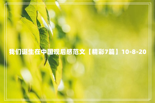 我们诞生在中国观后感范文【精彩7篇】10-8-20