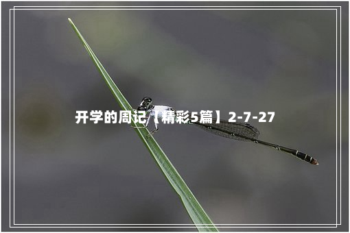 开学的周记【精彩5篇】2-7-27