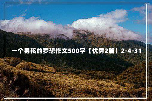 一个男孩的梦想作文500字【优秀2篇】2-4-31