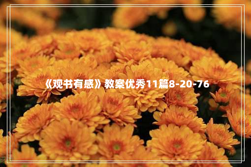 《观书有感》教案优秀11篇8-20-76