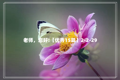 老师，您好!【优秀15篇】2-2-29