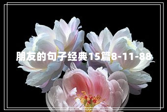 朋友的句子经典15篇8-11-88