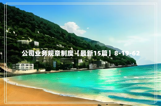 公司业务规章制度【最新15篇】8-19-62