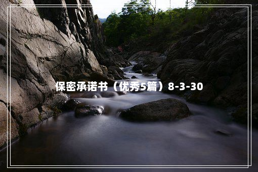 保密承诺书（优秀5篇）8-3-30