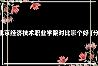 河北司法警官职业学院和北京经济技术职业学院对比哪个好 (分数 河北司法警官职业学院