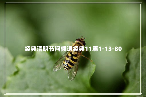 经典清明节问候语经典11篇1-13-80