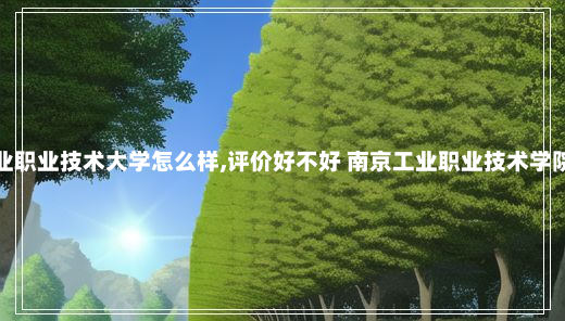 南京工业职业技术大学怎么样,评价好不好 南京工业职业技术学院怎么样