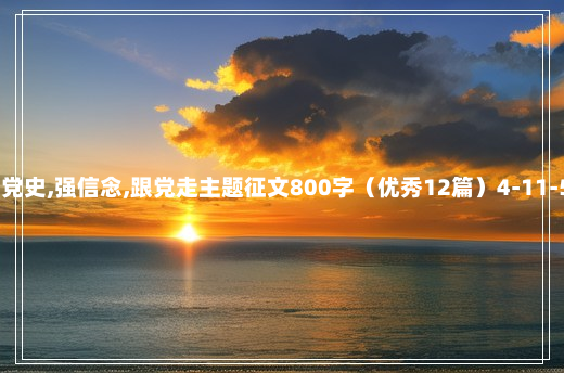 学党史,强信念,跟党走主题征文800字（优秀12篇）4-11-59