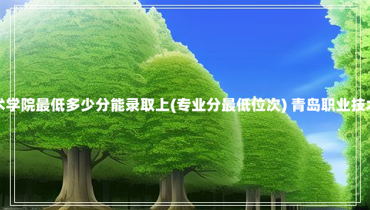 青岛职业技术学院最低多少分能录取上(专业分最低位次) 青岛职业技术学院分数线