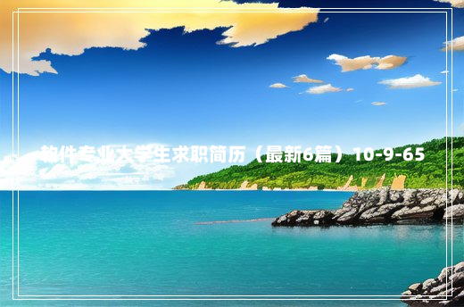 软件专业大学生求职简历（最新6篇）10-9-65