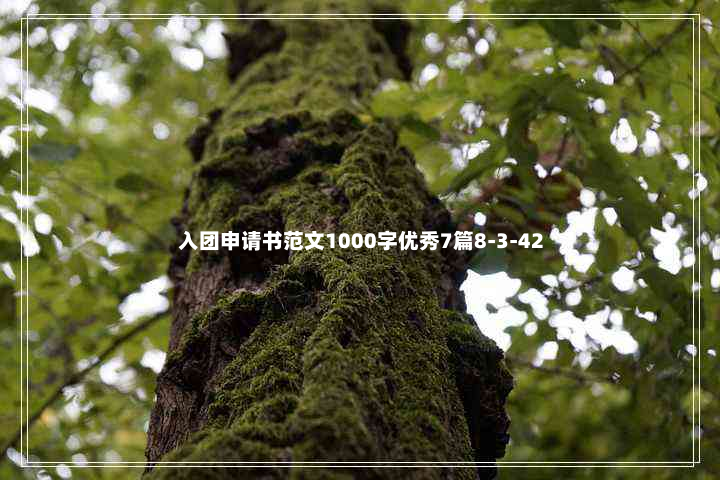 入团申请书范文1000字优秀7篇8-3-42