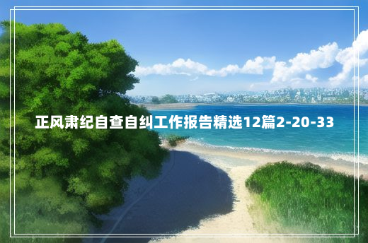 正风肃纪自查自纠工作报告精选12篇2-20-33