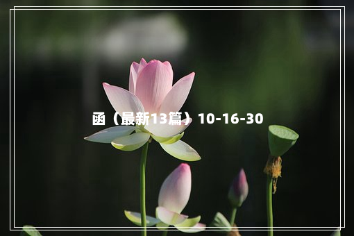 函（最新13篇）10-16-30