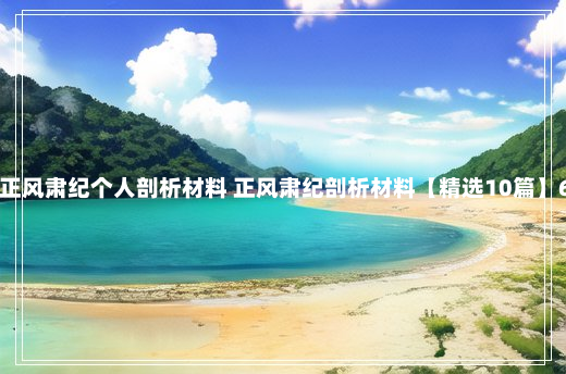 2024年正风肃纪个人剖析材料 正风肃纪剖析材料【精选10篇】6-11-15