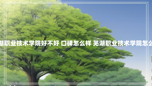 芜湖职业技术学院好不好 口碑怎么样 芜湖职业技术学院怎么样