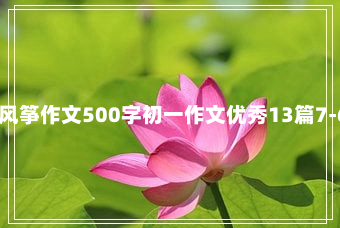 我的风筝作文500字初一作文优秀13篇7-6-32