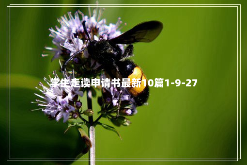 学生走读申请书最新10篇1-9-27