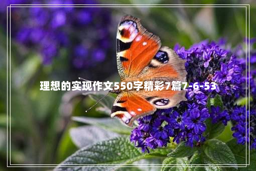 理想的实现作文550字精彩7篇7-6-53