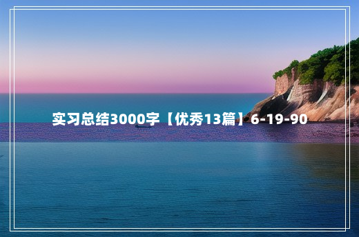 实习总结3000字【优秀13篇】6-19-90