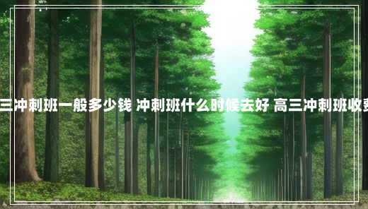 2024高三冲刺班一般多少钱 冲刺班什么时候去好 高三冲刺班收费价格表