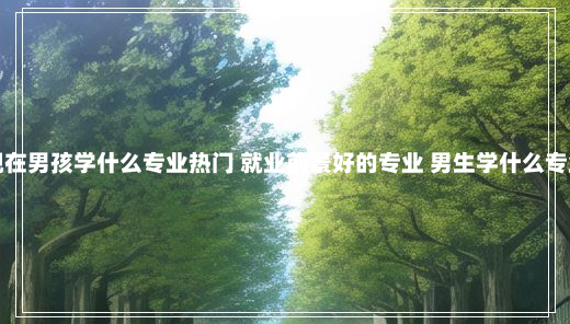 现在男孩学什么专业热门 就业前景好的专业 男生学什么专业