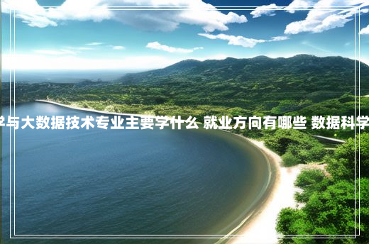 2024数据科学与大数据技术专业主要学什么 就业方向有哪些 数据科学与大数据技术