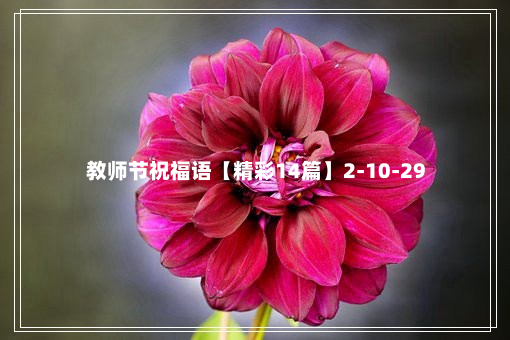 教师节祝福语【精彩14篇】2-10-29