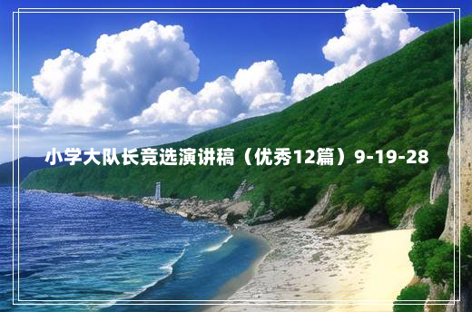 小学大队长竞选演讲稿（优秀12篇）9-19-28