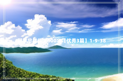 期末总结作文600字【优秀3篇】1-9-38