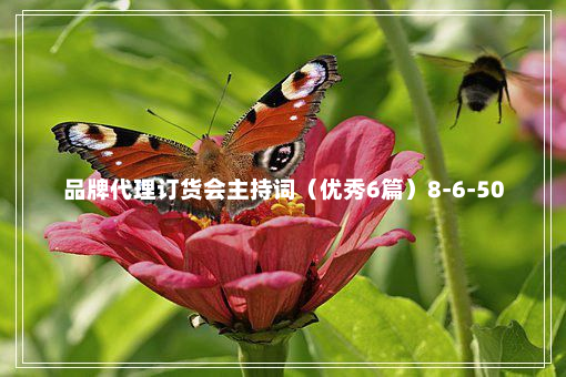 品牌代理订货会主持词（优秀6篇）8-6-50