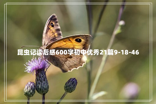 昆虫记读后感600字初中优秀21篇9-18-46