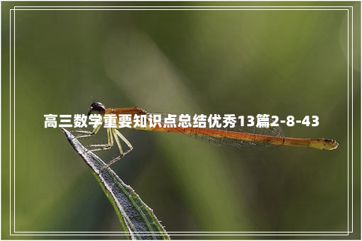 高三数学重要知识点总结优秀13篇2-8-43