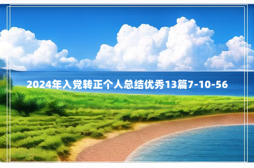 2024年入党转正个人总结优秀13篇7-10-56