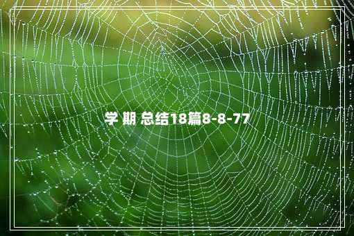 学 期 总结18篇8-8-77