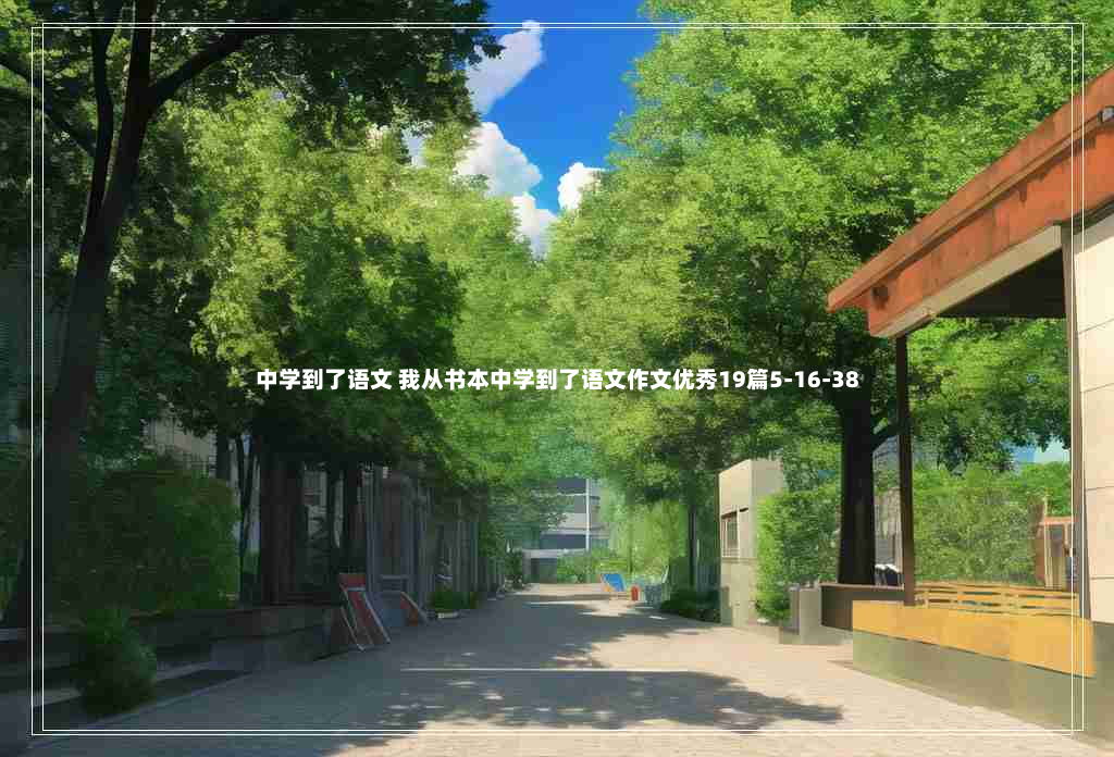 中学到了语文 我从书本中学到了语文作文优秀19篇5-16-38