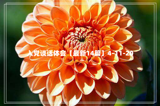 入党谈话体会【最新14篇】4-11-20