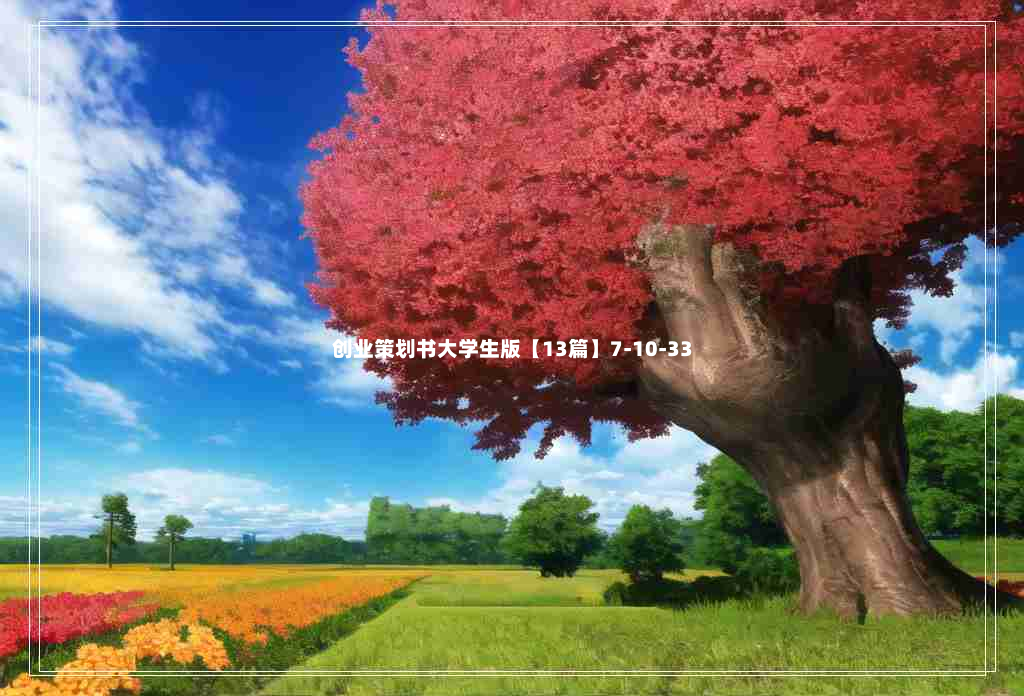 创业策划书大学生版【13篇】7-10-33